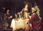 VICTORS, Jan The Banquet of Esther and Ahasuerus esrt oil painting on canvas